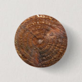 Ronde Button met houten patroon. Kruispuntstructuu (Voorkant)