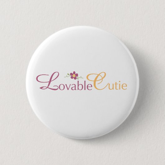 Ronde Button met losse stropdas (Voorkant)
