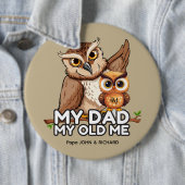 Ronde Button: Mijn vader Mijn oude ik (bruin) Ronde Button 6,0 Cm (In situ)