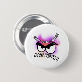 Ronde Button: nu handelen (wit) Button 5,7 Cm (Voorkant /achterkant)