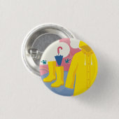 Ronde Button Pin Spring Rainy Day (Voorkant /achterkant)
