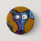 Ronde Button Pop Art Dog (Voorkant)