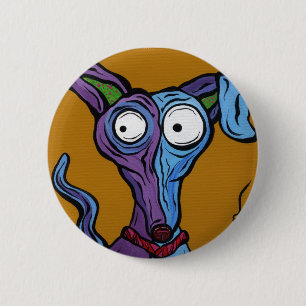 Ronde Button Pop Art Dog