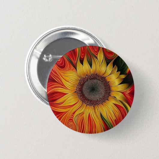 Ronde Button zonnebloem modes 5 maten (Voorkant /achterkant)