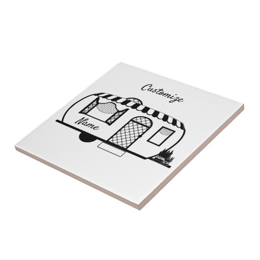 Ronde caravan Trailer Thunder_Cove Tegeltje (Zijkant)