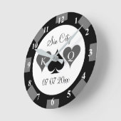 Ronde casino poker chip klok aangepaste bruiloft c (Hoek)