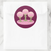 Ronde Cherry Blossom Trees Sticker (Tas)