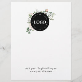 Ronde Circle Custom Company Logo Floral Greenery Briefhoofd