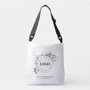 Ronde Circle Custom Company Logo Floral Greenery Crossbody Tas