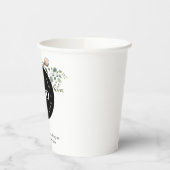 Ronde Circle Custom Company Logo Floral Greenery Papieren Bekers (Links)