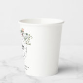 Ronde Circle Custom Company Logo Floral Greenery Papieren Bekers (Links)