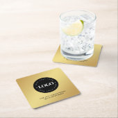 Ronde Cirkel Aangepast bedrijf - Goudverloop Kartonnen Onderzetters (Insitu)