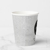 Ronde Cirkel Aangepast bedrijf Logo Grey Kraft Papieren Bekers (Rechts)