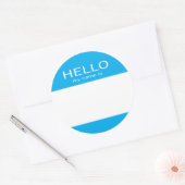 Ronde cirkel Hallo mijn naam is Sticker (Envelop)