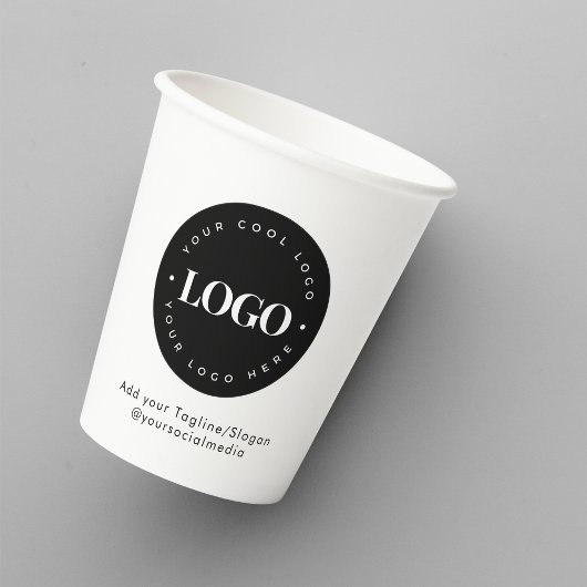 Ronde Cirkel Logo minimalistisch moderner van de A Papieren Bekers