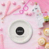 Ronde Cirkel Logo minimalistische marmer van de Aa Papieren Bordje (Feest)