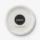 Ronde Cirkel Logo minimalistische marmer van de Aa Papieren Bordje (Voorkant)