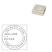 Ronde Cirkel Monogram Naam Adres Stempel (Gestempeld)