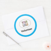 Ronde Cirkel Vrijwilliger Custom Stickers met Logo (Envelop)