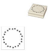 Ronde, cirkelvormige pow print rand rubberstempel (Gestempeld)