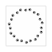 Ronde, cirkelvormige pow print rand rubberstempel (Afrduk)