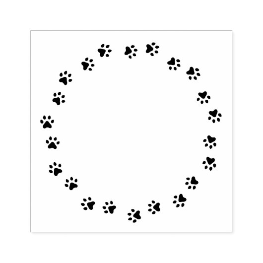 Ronde, cirkelvormige pow print rand rubberstempel (Afrduk)