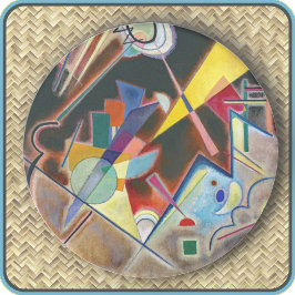 RONDE COASTER - "Tiefes Braun" - Kandinsky Zandsteen Onderzetter