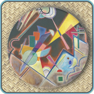 RONDE COASTER - "Tiefes Braun" - Kandinsky Zandsteen Onderzetter