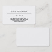 Ronde Corner Black White Charming Visitekaartje (Voorkant / Achterkant)