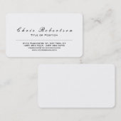 Ronde Corner Black White Charming Visitekaartje (Voorkant / Achterkant)