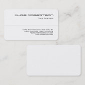 Ronde Corner Black White Charming Visitekaartje (Voorkant / Achterkant)