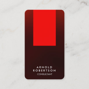 Ronde Corner Brown Red Stripe Visitekaartje