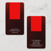 Ronde Corner Brown Red Stripe Visitekaartje (Voorkant / Achterkant)