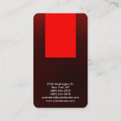 Ronde Corner Brown Red Stripe Visitekaartje (Achterkant)