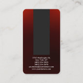 Ronde Corner Brownish Red Grey Visitekaartje (Achterkant)