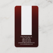 Ronde Corner Brownish Red White Visitekaartje (Achterkant)