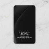 Ronde Corner Gray Black Elegant Visitekaartje (Achterkant)