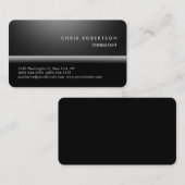 Ronde Corner Gray Black Trendy Visitekaartje (Voorkant / Achterkant)