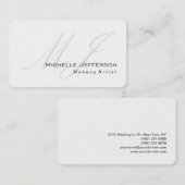 Ronde Corner Makeup Artist White Visitekaartje (Voorkant / Achterkant)