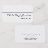 Ronde Corner Makeup Artist White Visitekaartje (Voorkant / Achterkant)