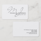 Ronde Corner Makeup Artist White Visitekaartje (Voorkant / Achterkant)