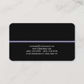 Ronde Corner Plain Black White Visitekaartje (Achterkant)