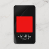 Ronde Corner Red Gray Black Elegant Visitekaartje (Voorkant)