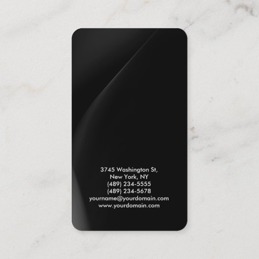 Ronde Corner Red Gray Black Elegant Visitekaartje (Achterkant)