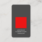 Ronde Corner Red Gray Elegant Visitekaartje (Voorkant)