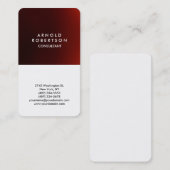 Ronde Corner Red White Elegant Visitekaartje (Voorkant / Achterkant)