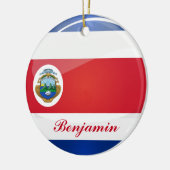 Ronde Costa Ricaanse vlag Keramisch Ornament (Links)