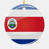 Ronde Costa Ricaanse vlag Keramisch Ornament (Achterkant)