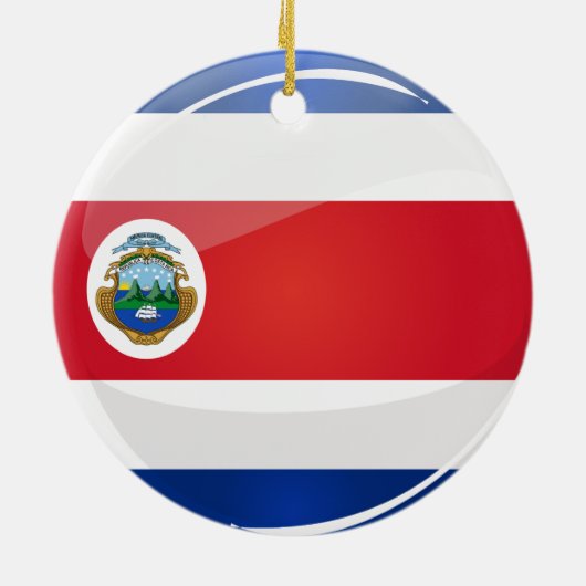 Ronde Costa Ricaanse vlag Keramisch Ornament (Achterkant)