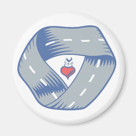 Ronde CR Road Logo Magnet (Voorkant)